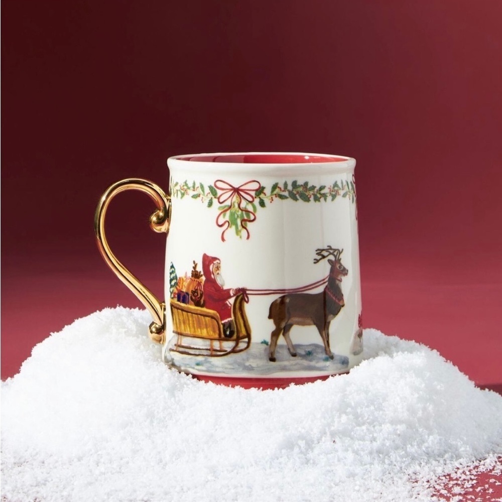 New Anthropologie Nathalie Lete Santa’s Sleigh Mug